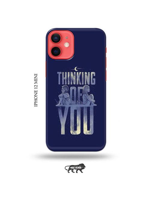tweakymod designer printed hard case | thinking of you back cover compatible with iphone 12 mini - 19023307 - Very Small Image - 1