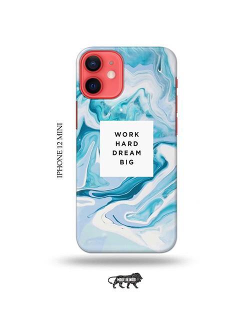 tweakymod designer printed hard case | work hard dream big back cover compatible with iphone 12 mini - 19023316 - Very Small Image - 1
