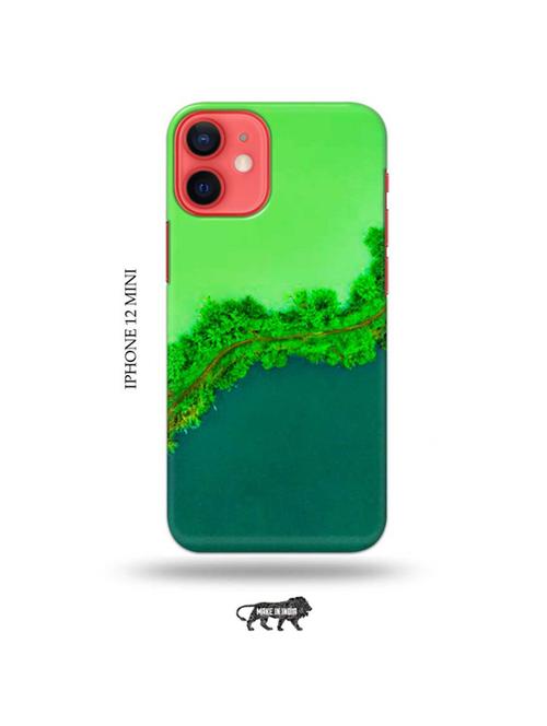 tweakymod designer printed hard case | nature green back cover compatible with iphone 12 mini - 19023329 - Very Small Image - 1