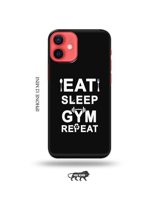 tweakymod designer printed hard case | gym workout back cover compatible with iphone 12 mini - 19023372 - Very Small Image - 1