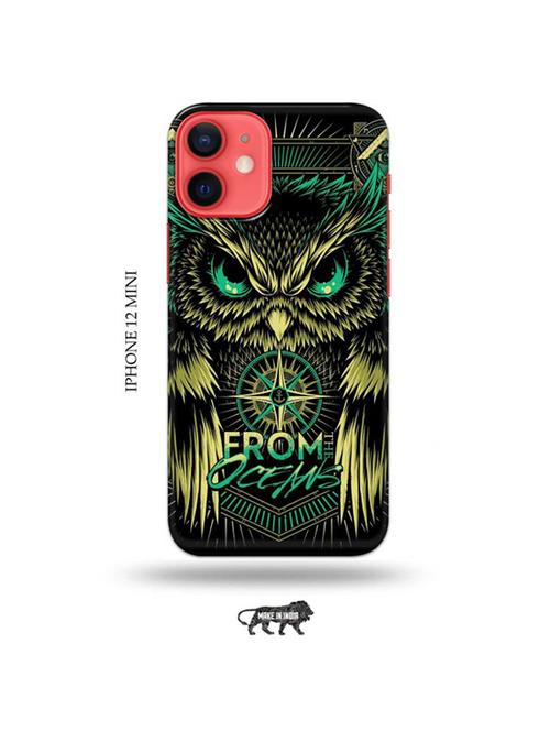 tweakymod designer printed hard case | deadly owl back cover compatible with iphone 12 mini - 19023388 - Very Small Image - 1