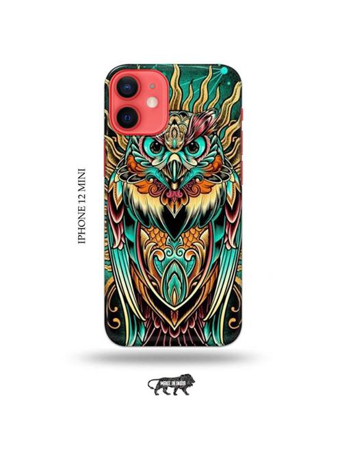 tweakymod designer printed hard case | tripy owl back cover compatible with iphone 12 mini - 19023390 - Very Small Image - 1