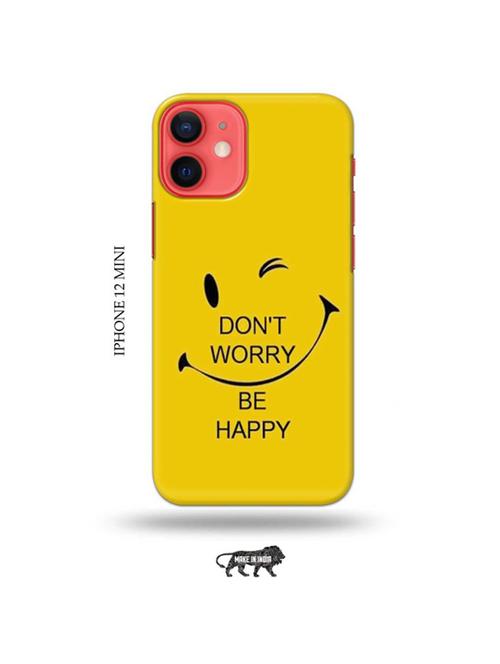 tweakymod designer printed hard case | funny face yellow back cover compatible with iphone 12 mini - 19023394 - Very Small Image - 1