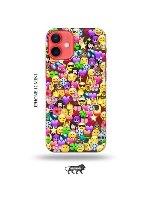 tweakymod designer printed hard case | emojis back cover compatible with iphone 12 mini - 19023402 - Very Small Image - 1