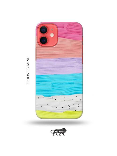 tweakymod designer printed hard case | colour wood back cover compatible with iphone 12 mini - 19023416 - Very Small Image - 1