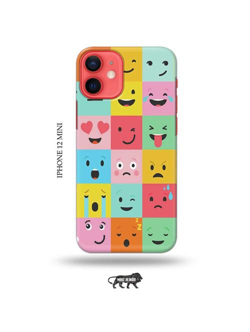 tweakymod designer printed hard case | emojies back cover compatible with iphone 12 mini - 19023423 - Very Small Image - 1