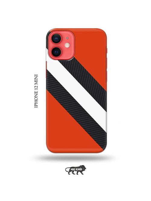 tweakymod designer printed hard case | black strips back cover compatible with iphone 12 mini - 19023433 - Very Small Image - 1