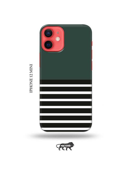 tweakymod designer printed hard case | blue and black strips back cover compatible with iphone 12 mini - 19023445 - Very Small Image - 1