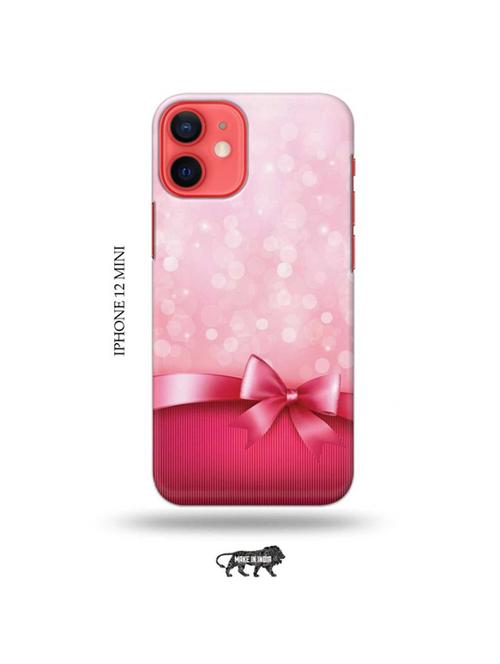 tweakymod designer printed hard case | pink bow tie back cover compatible with iphone 12 mini - 19023470 - Very Small Image - 1
