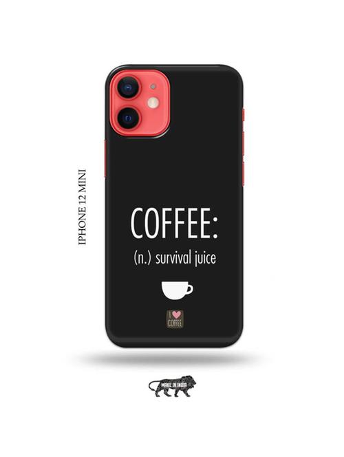 tweakymod designer printed hard case | coffee survival juice back cover compatible with iphone 12 mini - 19023471 - Very Small Image - 1