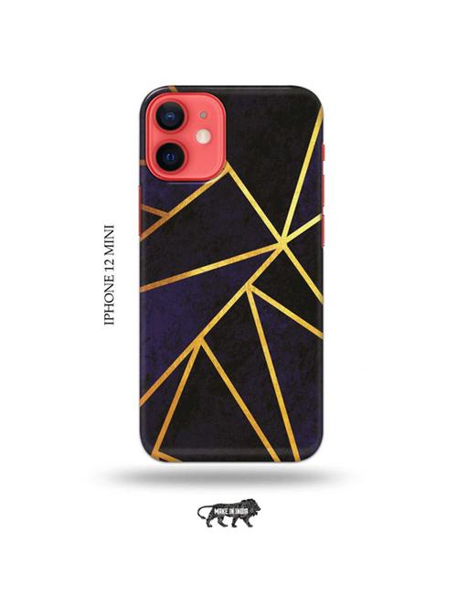 tweakymod designer printed hard case | vertical gold strips back cover compatible with iphone 12 mini - 19023474 - Very Small Image - 1
