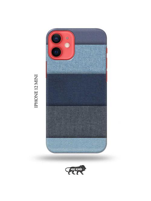 tweakymod designer printed hard case | blue pattern back cover compatible with iphone 12 mini - 19023484 - Very Small Image - 1