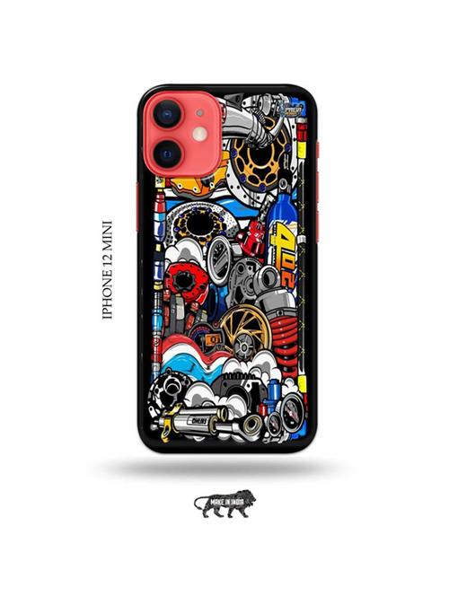 tweakymod designer printed hard case | funky back cover compatible with iphone 12 mini - 19023565 - Very Small Image - 1