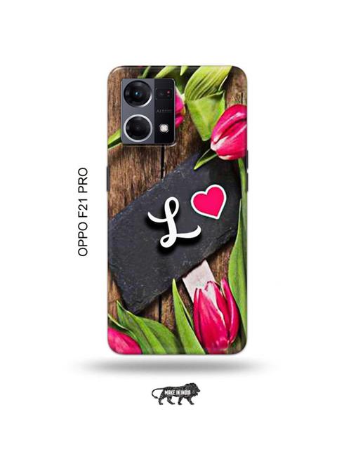 tweakymod designer printed hard case | flower letter l back cover compatible with oppo f21 pro - 19024138 - Very Small Image - 1