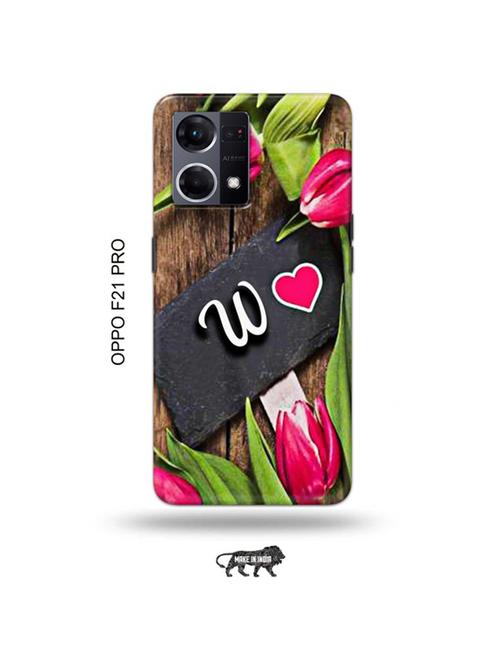 flower letter w back cover compatible with oppo f21 pro - 19024149 - Very Small Image - 1