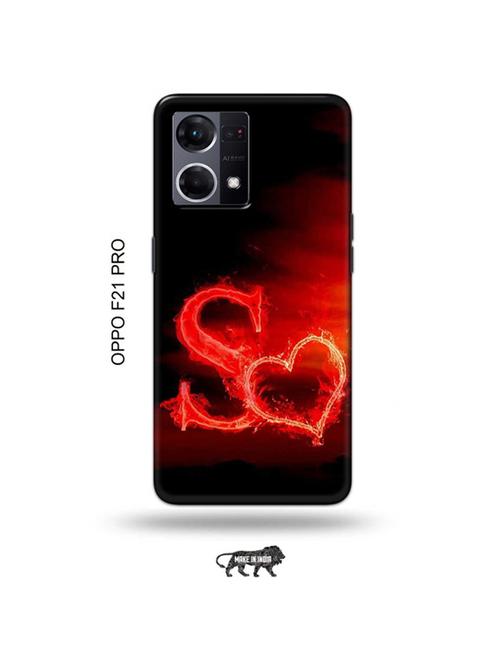 fire heart letter s back cover compatible with oppo f21 pro - 19024173 - Very Small Image - 1