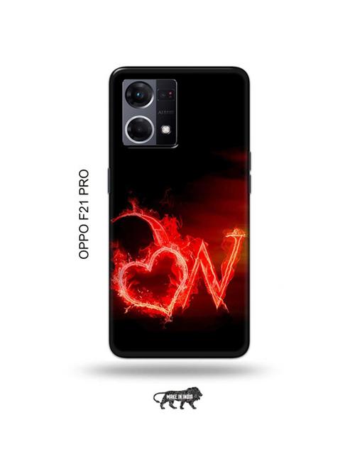 fire heart letter w back cover compatible with oppo f21 pro - 19024177 - Very Small Image - 1