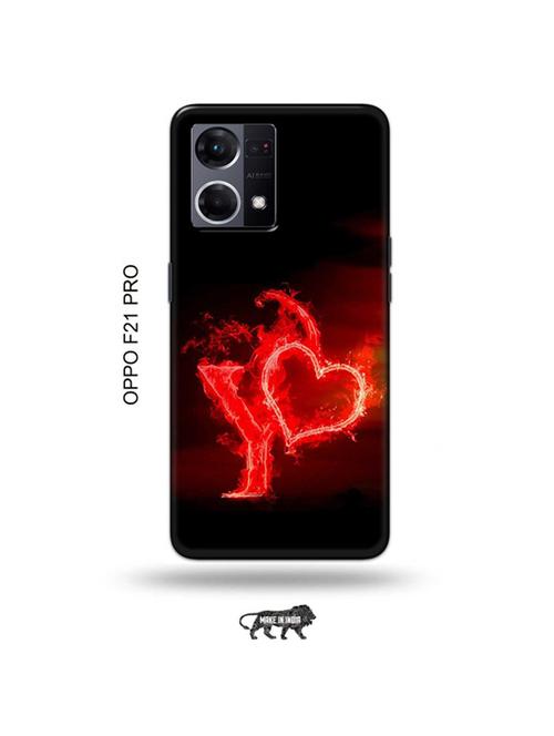 fire heart letter y back cover compatible with oppo f21 pro - 19024179 - Very Small Image - 1