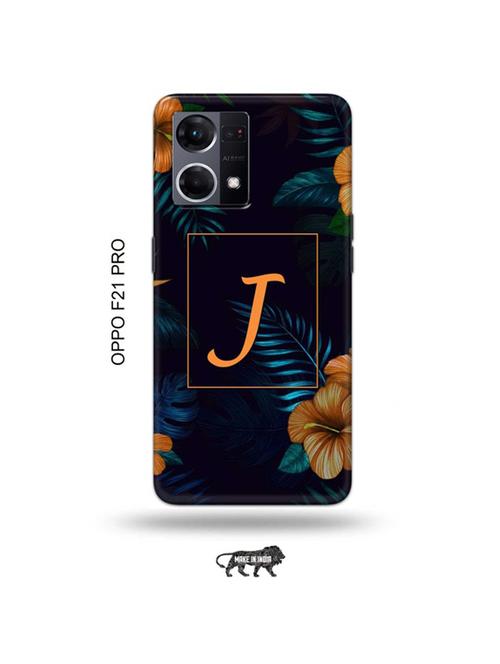 tweakymod designer printed hard case | floral j back cover compatible with oppo f21 pro - 19024190 - Very Small Image - 1