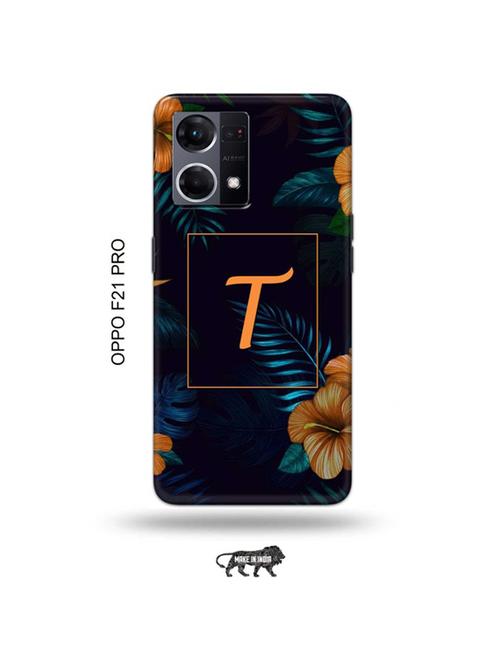 tweakymod designer printed hard case | floral t back cover compatible with oppo f21 pro - 19024200 - Very Small Image - 1