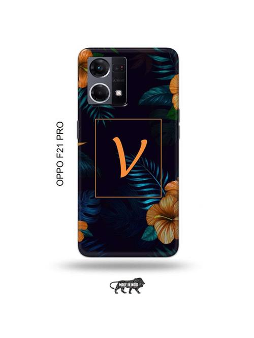 tweakymod designer printed hard case | floral v back cover compatible with oppo f21 pro - 19024202 - Very Small Image - 1