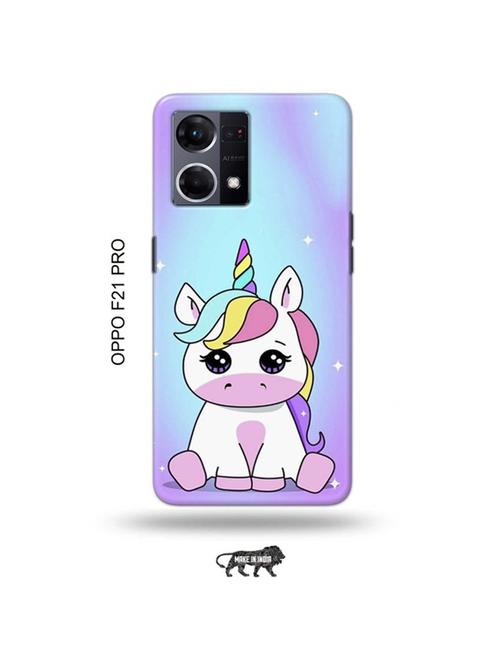 tweakymod designer printed hard case | baby unicorn back cover compatible with oppo f21 pro - 19024211 - Very Small Image - 1