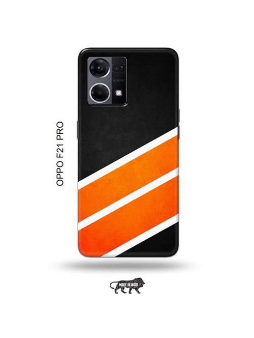 tweakymod designer printed hard case | orange strips back cover compatible with oppo f21 pro - 19024246 - Very Small Image - 1