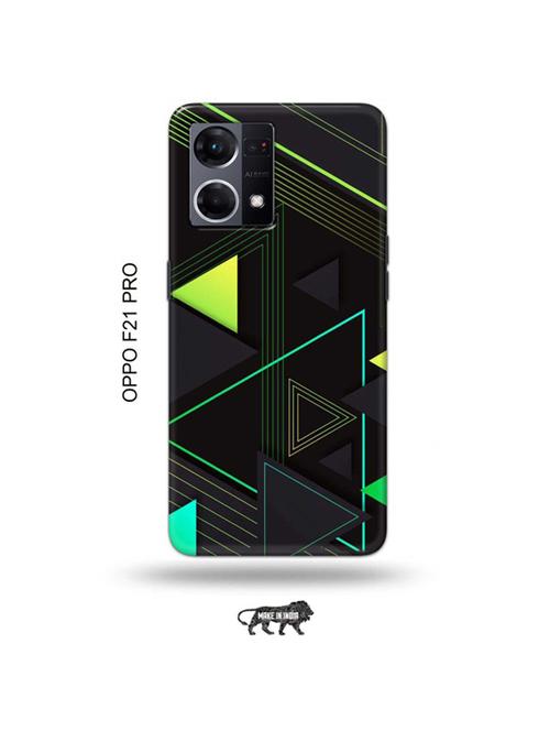 tweakymod designer printed hard case | triangular design back cover compatible with oppo f21 pro - 19024252 - Very Small Image - 1