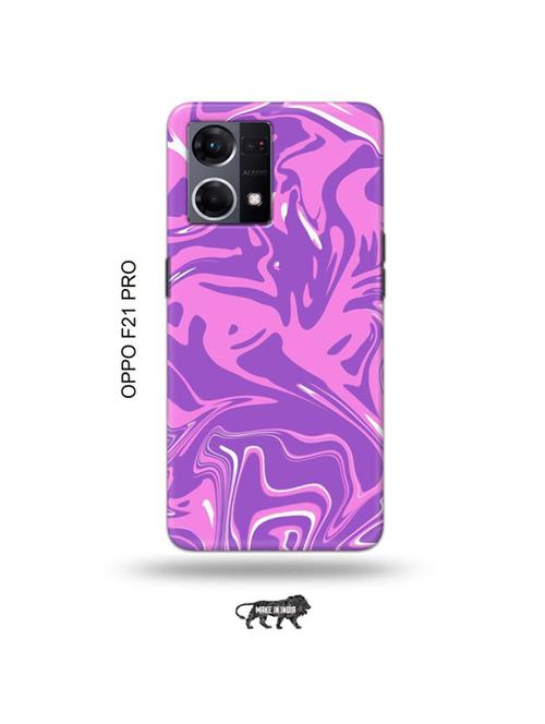 tweakymod designer printed hard case | messy pink back cover compatible with oppo f21 pro - 19024259 - Very Small Image - 1