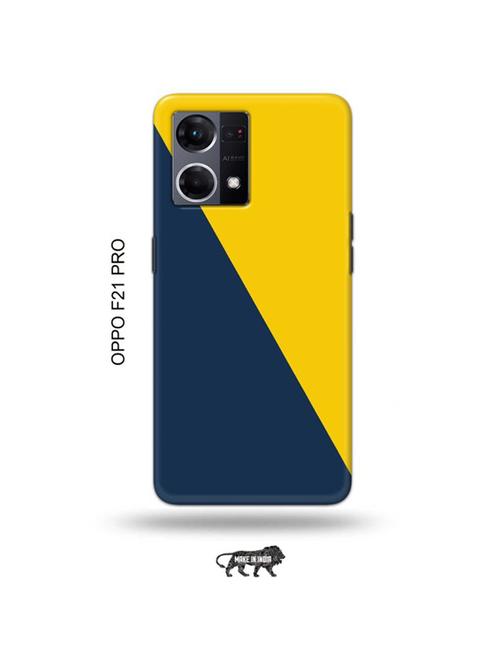 tweakymod designer printed hard case | yellow blue back cover compatible with oppo f21 pro - 19024263 - Very Small Image - 1