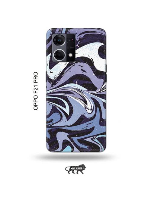tweakymod designer printed hard case | messy blue back cover compatible with oppo f21 pro - 19024269 - Very Small Image - 1