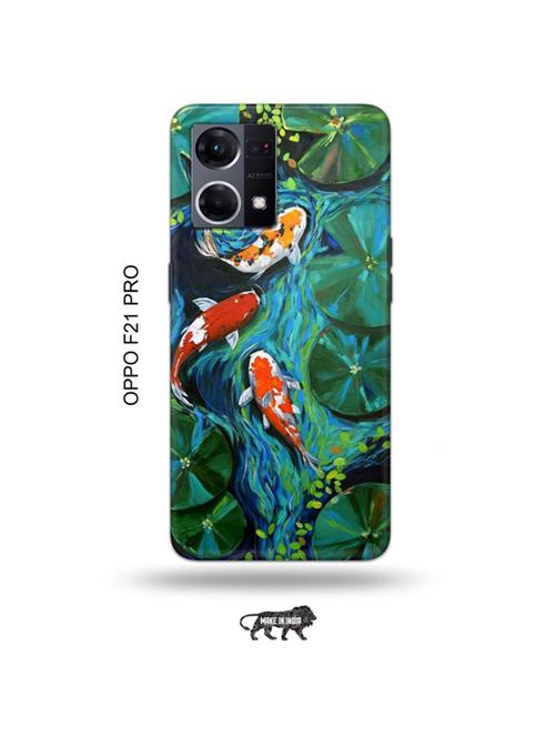 tweakymod designer printed hard case | abstract fish back cover compatible with oppo f21 pro - 19024275 - Very Small Image - 1