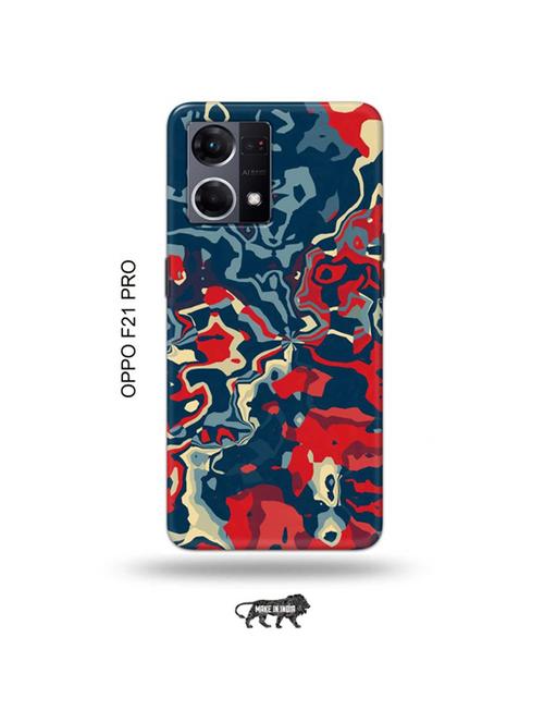 tweakymod designer printed hard case | abstract red back cover compatible with oppo f21 pro - 19024278 - Very Small Image - 1