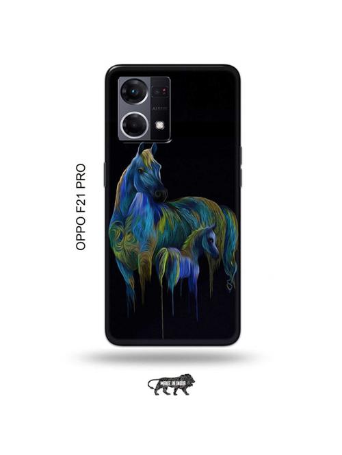 tweakymod designer printed hard case | horse back cover compatible with oppo f21 pro - 19024300 - Very Small Image - 1