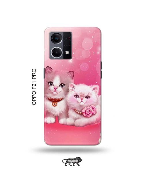 tweakymod designer printed hard case | cute kitties back cover compatible with oppo f21 pro - 19024310 - Very Small Image - 1