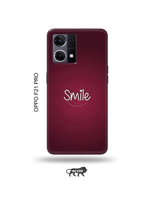 tweakymod designer printed hard case | smile back cover compatible with oppo f21 prom - 19024322 - Very Small Image - 1