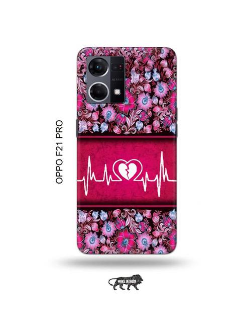 tweakymod designer printed hard case | heart ecg back cover compatible with oppo f21 pro - 19024364 - Very Small Image - 1