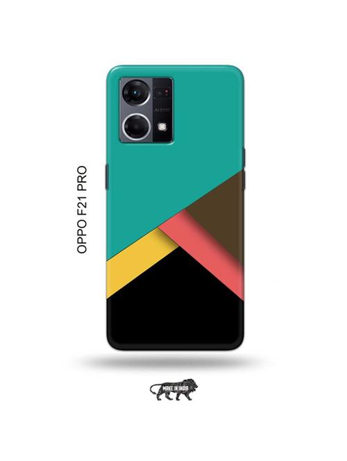 tweakymod designer printed hard case | blue strips back cover compatible with oppo f21 pro - 19024375 - Very Small Image - 1