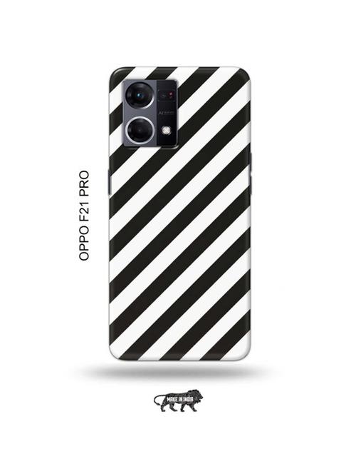 tweakymod designer printed hard case | white black back cover compatible with oppo f21 pro - 19024485 - Very Small Image - 1