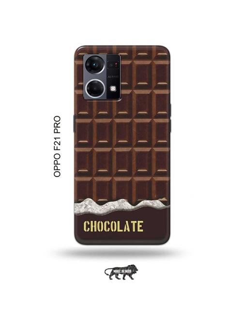 tweakymod designer printed hard case | chocolate back cover compatible with oppo f21 pro - 19024510 - Very Small Image - 1