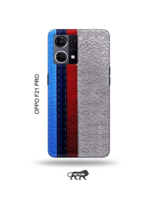 tweakymod designer printed hard case | leather strips back cover compatible with oppo f21 pro - 19024517 - Very Small Image - 1