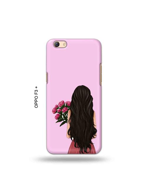 tweakymod designer printed hard case | girl with flowers back cover compatible with oppo f3 plus - 19024757 - Very Small Image - 1