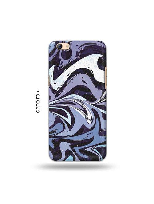 tweakymod designer printed hard case | messy blue back cover compatible with oppo f3 plus - 19024788 - Very Small Image - 1