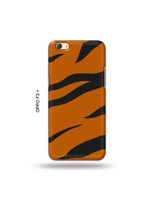 tweakymod designer printed hard case | tiger strips back cover compatible with oppo f3 plus - 19024830 - Very Small Image - 1