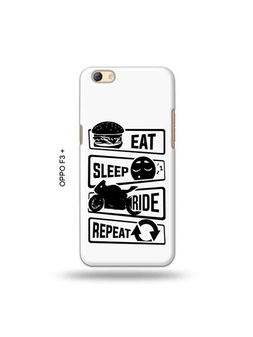 eat sleep ride repeat back cover compatible with oppo f3 plus - 19024866 - Very Small Image - 1