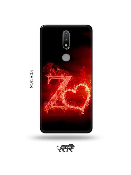 fire heart letter z back cover compatible with nokia 2.4 - 19026256 - Very Small Image - 1