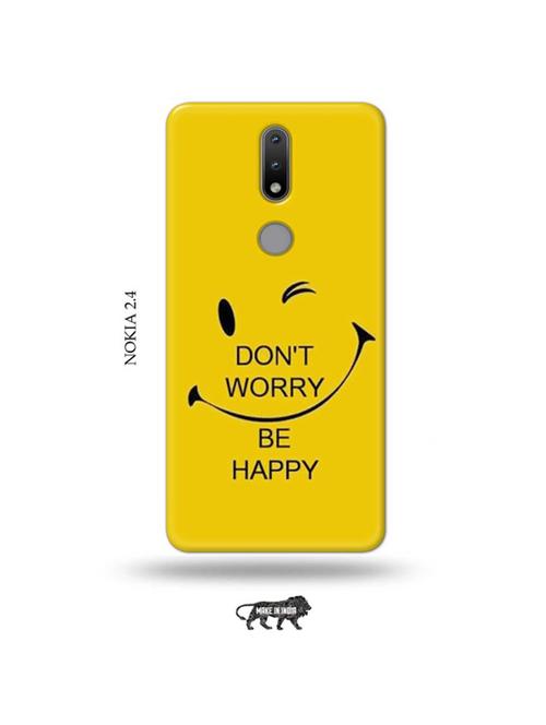 funny face yellow back cover compatible with nokia 2.4 - 19026508 - Very Small Image - 1