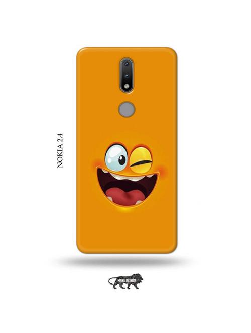 funny face orange back cover compatible with nokia 2.4 - 19026514 - Very Small Image - 1