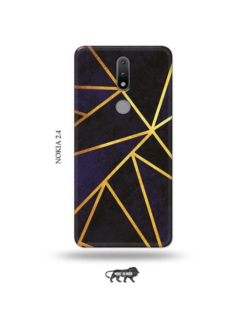 vertical gold strips back cover compatible with nokia 2.4 - 19026588 - Very Small Image - 1