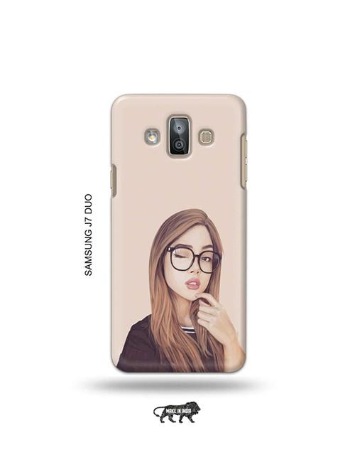 tweakymod designer printed hard case | girl illustration back cover compatible with samsung j7 duo - 19027516 - Very Small Image - 1